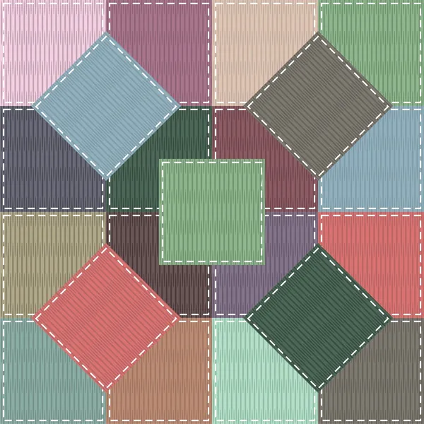 Patchwork fond avec différents modèles — Image vectorielle