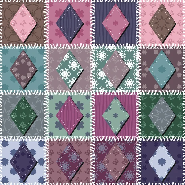 Patchwork arka plan — Stok Vektör