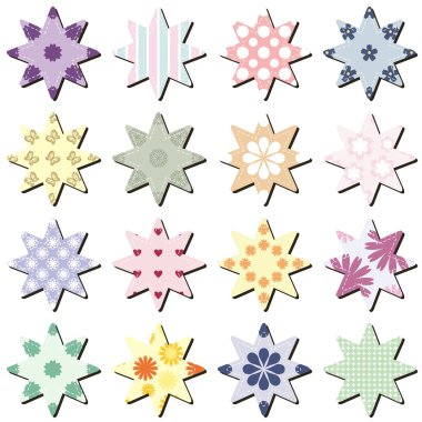 Scrapbook Tekstil yıldız