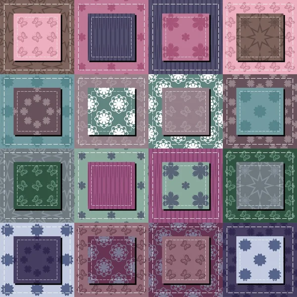 Patchwork fundo — Vetor de Stock