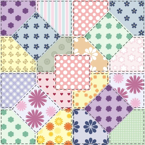 Patchwork fundo — Vetor de Stock