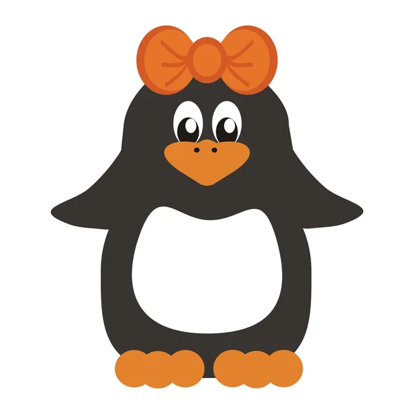 Bonito pingüino — Vector de stock