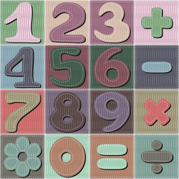 Patchwork background with numbers — Stock Vector