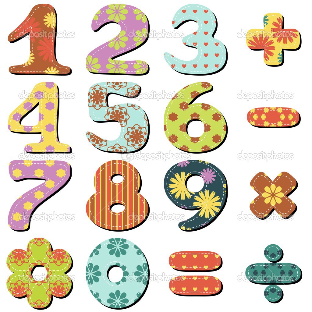 Scrapbook numbers and signs