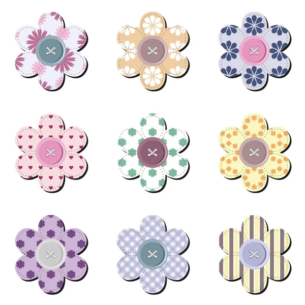 Scrapbook flowers — Stock Vector