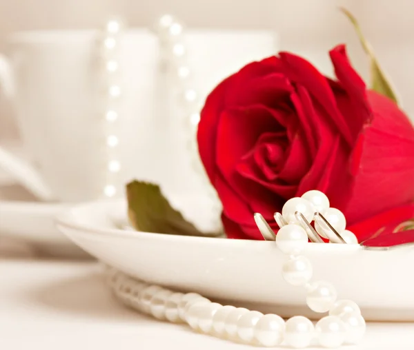 Romantic table served — Stock Photo, Image