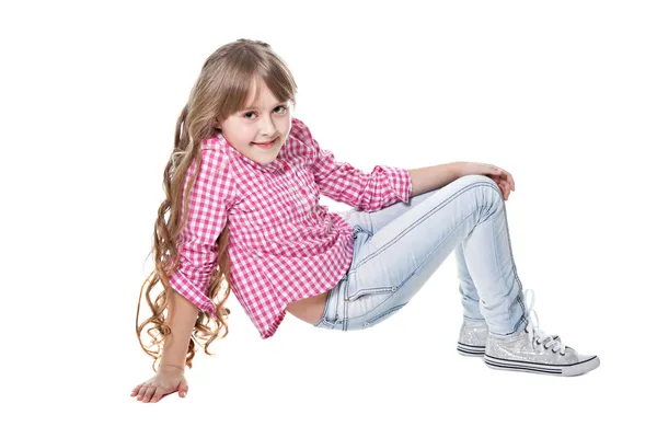 Menina sorrindo bonito — Fotografia de Stock