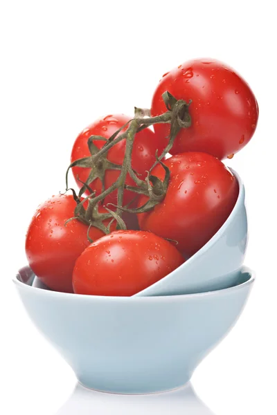 Ripe tomatoes with water drops — Stock Photo, Image