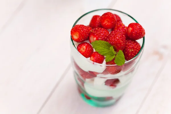 Stawberries desszert — Stock Fotó