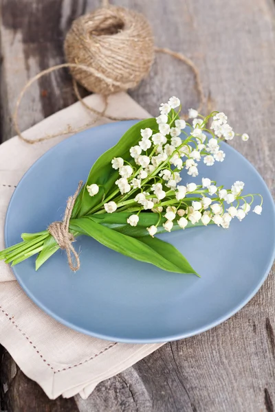 Bouquet of lily of the valley outdoor