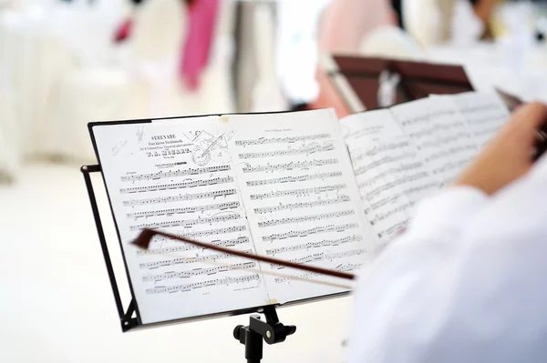 Music sheet of a classical wedding march