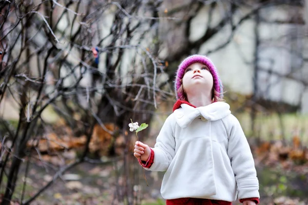 秋の日を楽しんで愛らしい幼児 — ストック写真