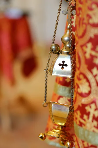 Thurible in orthodoxer Kapelle — Stockfoto