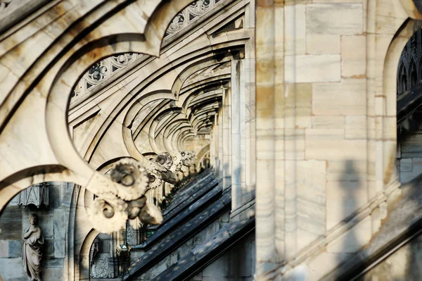 Milano duomo çatı detayları — Stok fotoğraf