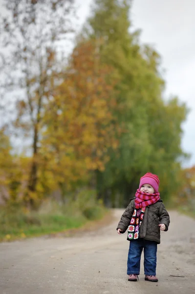 Pequeno bebê em um parque de outono Fotografia De Stock