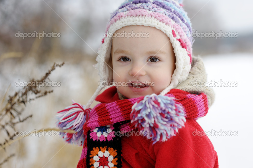 Little winter baby girl