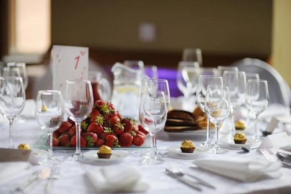 Table set for an event party — Stock Photo, Image