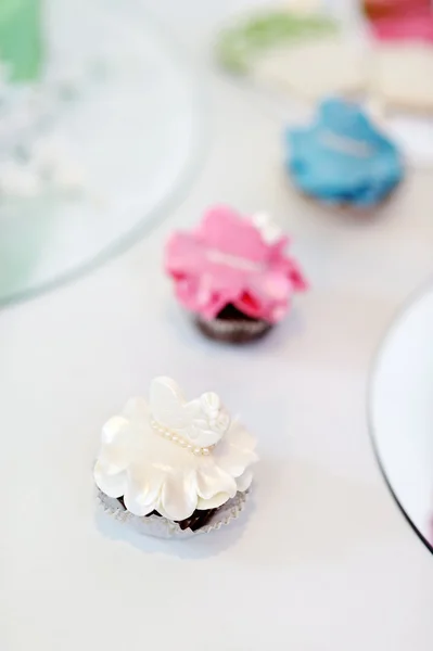Renkli süslü cupcakes — Stok fotoğraf