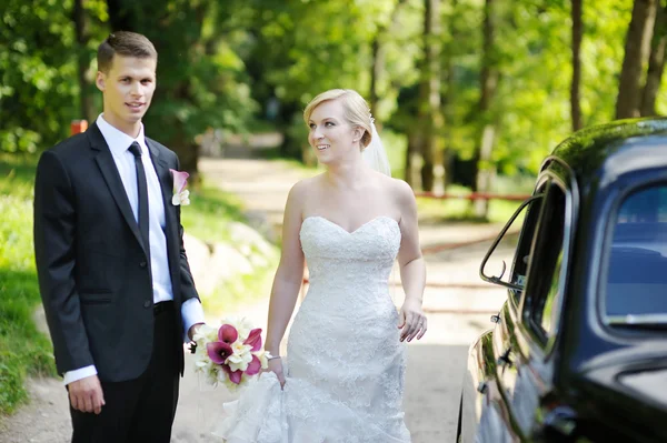 Beautiful bride and groom — Stock Photo, Image