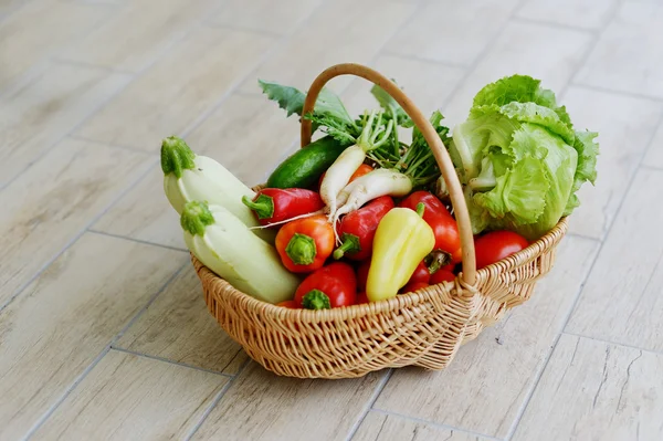 바구니에 담긴 신선 한 야채 — 스톡 사진