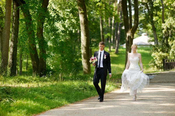 Beautiful bride and groom — Stock Photo, Image