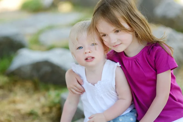 Portrait of two little sisters — ストック写真