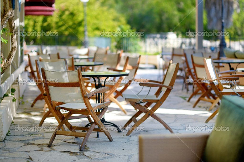 Beautiful outdoor cafe Stock Photo by ©MNStudio 43458357