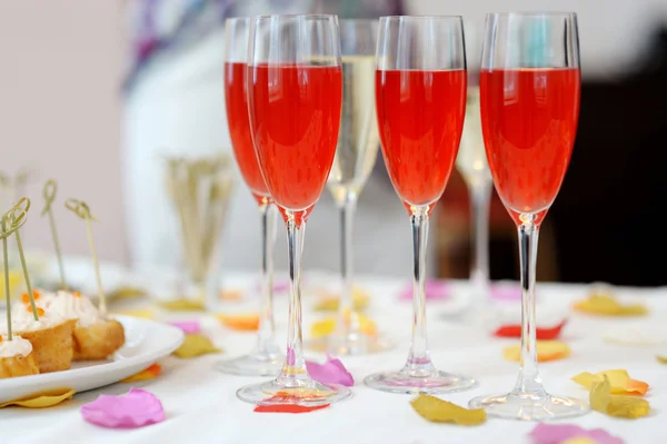 Few glasses of red juice — Stock Photo, Image