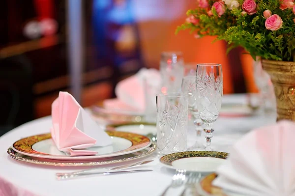 Table setting for an event party — Stock Photo, Image