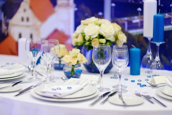 Table setting for an event party — Stock Photo, Image