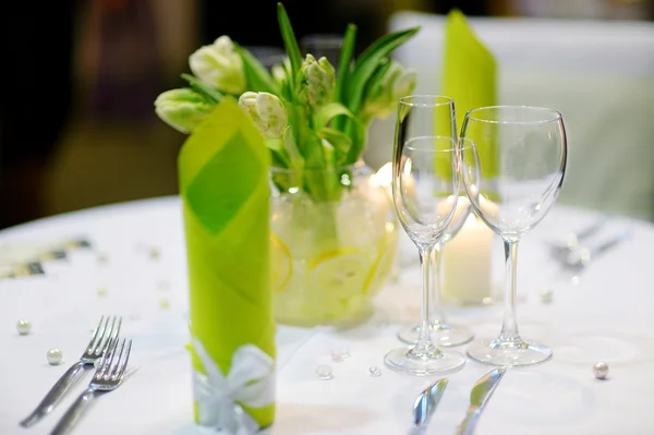 Tischdekoration für eine Event-Party — Stockfoto