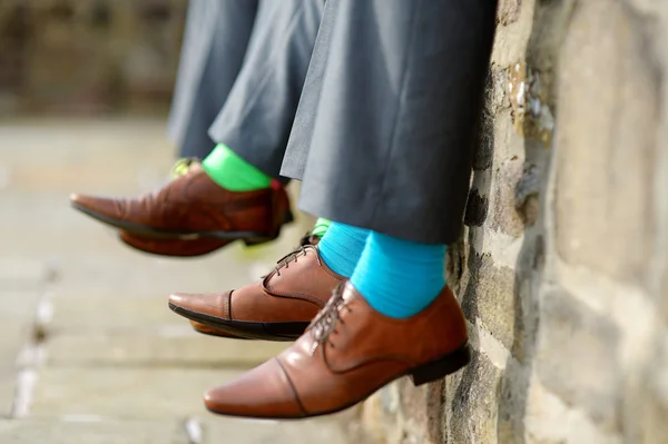 Calcetines de colores de los padrinos — Foto de Stock