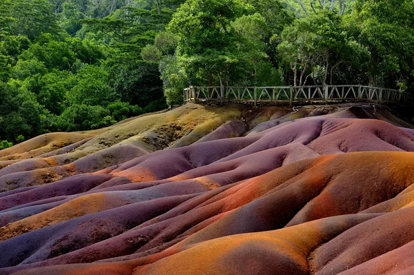 Chamarel sette terre colorate su Mauritius — Foto Stock