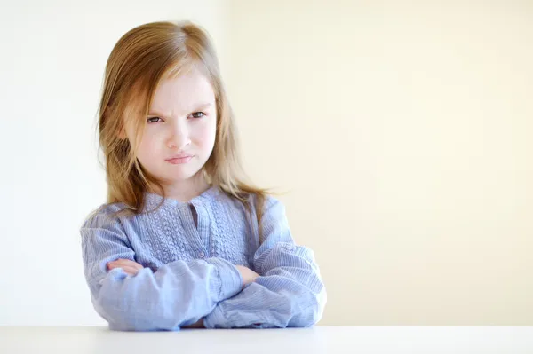 Little angry girl — Stock Photo, Image