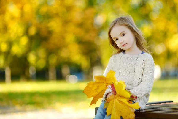 Kislány őszi napon — Stock Fotó