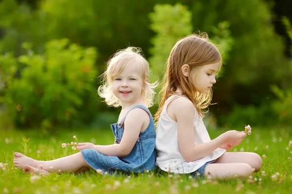 Zusters op gras — Stockfoto