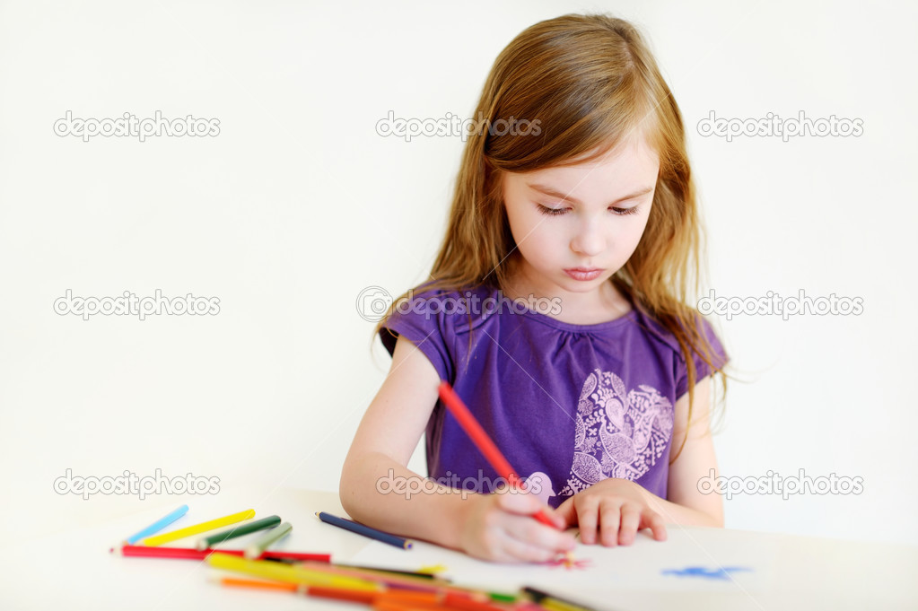 Girl drawing picture