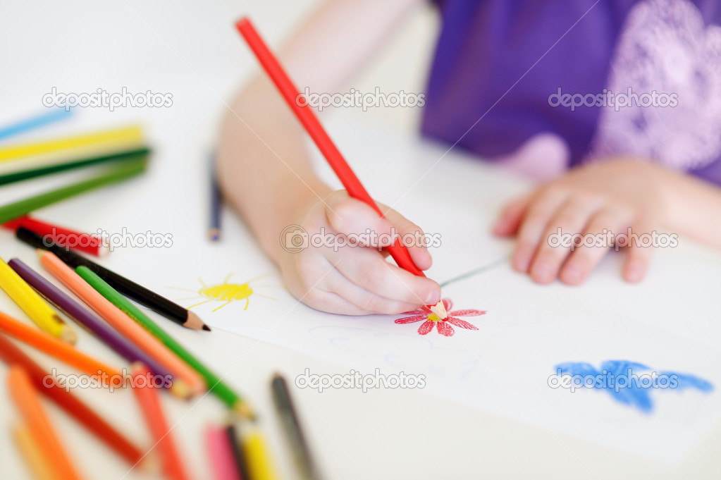 Girl drawing picture