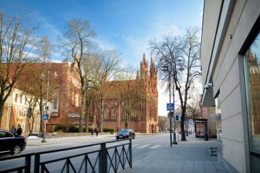 VILNIUS, Litvanya - 15 Mart 2021: Vilnius, Litvanya 