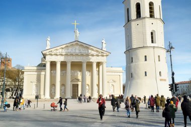 VILNIUS, Litvanya - 15 Mart 2021: Vilnius, Litvanya 