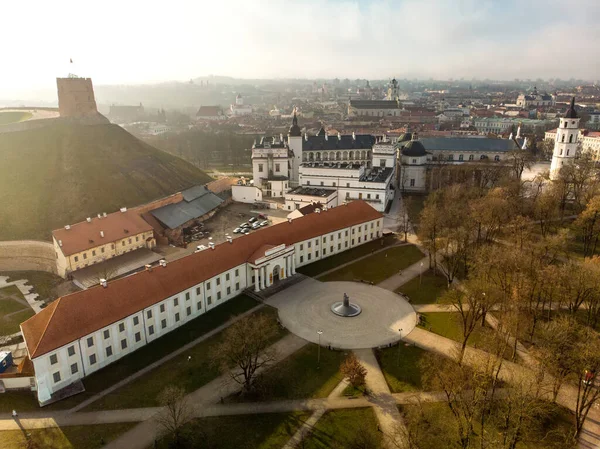 Vilnius Eski Şehir Mimarisinin Hava Manzarası Litvanya — Stok fotoğraf