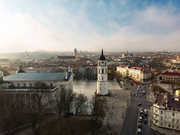 Vista Aérea Arquitetura Vilnius Old Town Lituânia — Fotografia de Stock
