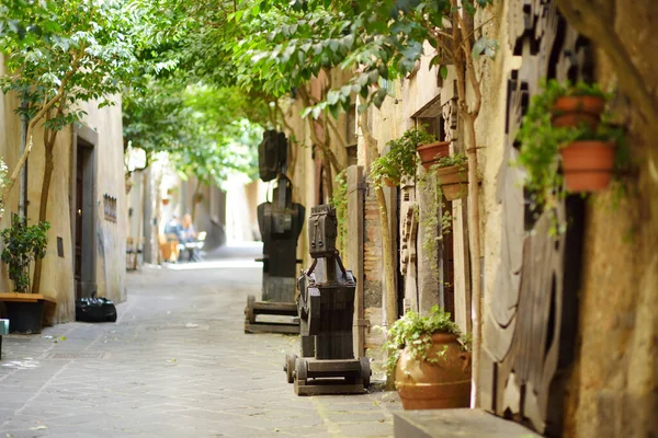 Calles Estrechas Del Famoso Orvieto Una Ciudad Medieval Montañosa Que — Foto de Stock