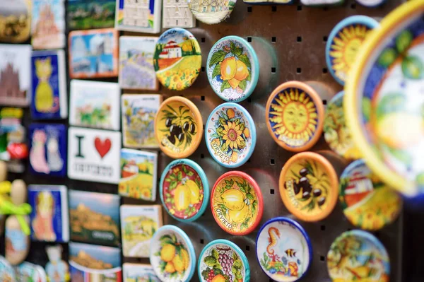 Orvieto Italy June 2019 Magnets Sold Orvieto Medieval Hill Town — Stock Photo, Image