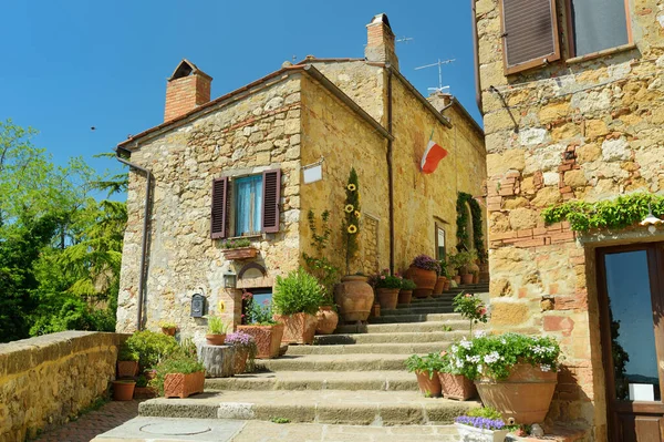 Stretta Pienza Piccolo Borgo Situato Nella Splendida Vallata Toscana Conosciuta — Foto Stock