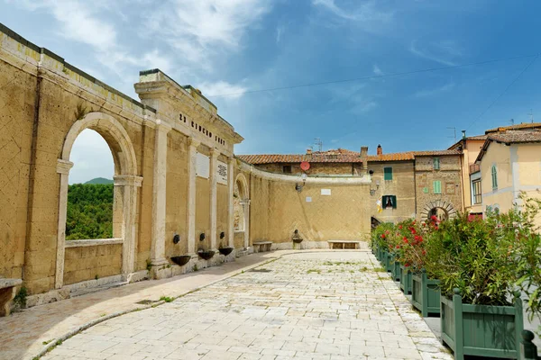Sorano Italia Giugno 2019 Stradine Sorano Antico Borgo Collinare Medievale — Foto Stock