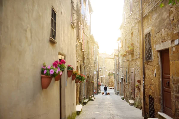 Питиглиано Италия Июня 2019 Узкие Старые Улочки Знаменитого Города Питильяно — стоковое фото