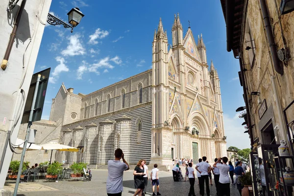 Orvieto Italia Giugno 2019 Veduta Esterna Del Duomo Orvieto Piazza — Foto Stock