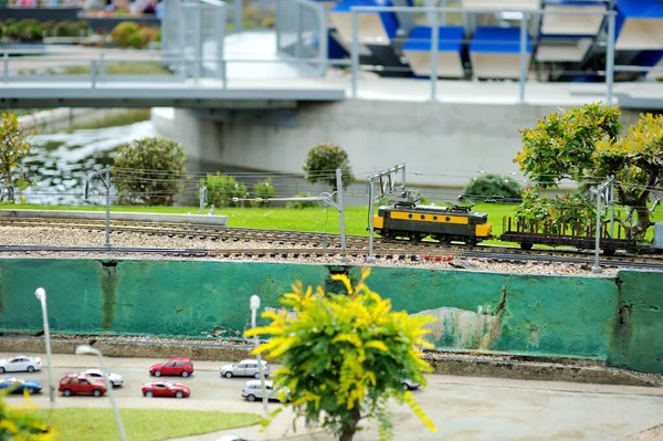 Minyatür Demiryolu Tren Madurodam Minyatür Parkında Lahey Hollanda — Stok fotoğraf