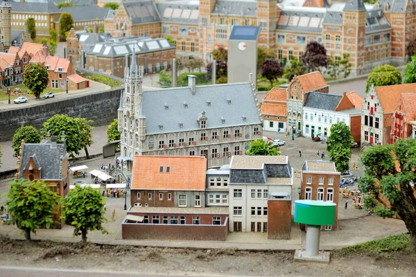 Miniatyr Gamla Holländska Hus Madurodam Miniatyrpark Haag Nederländerna Holland — Stockfoto